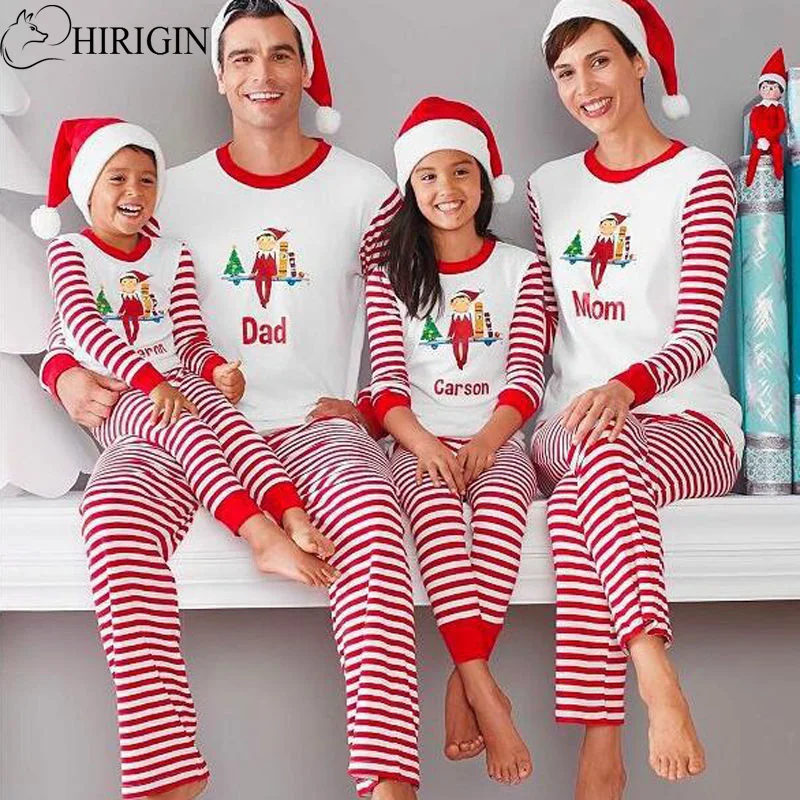 

HIRIGIN Family Christmas Pajamas Family Matching Clothes Matching Mother Daughter 2017 Father Son Mon New Year Family Sets