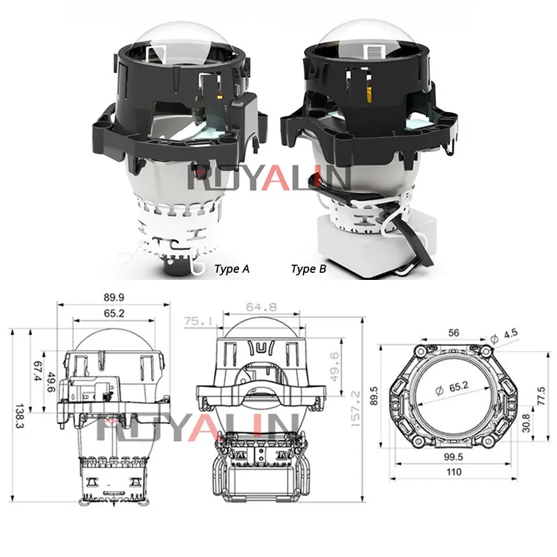 ROYALIN, новейшая модель, линзы проектора bi xenon для Hella 4R 6 D1S D2S 3,0 дюймов, круглый модуль, автомобильный головной светильник, лампы для модификации