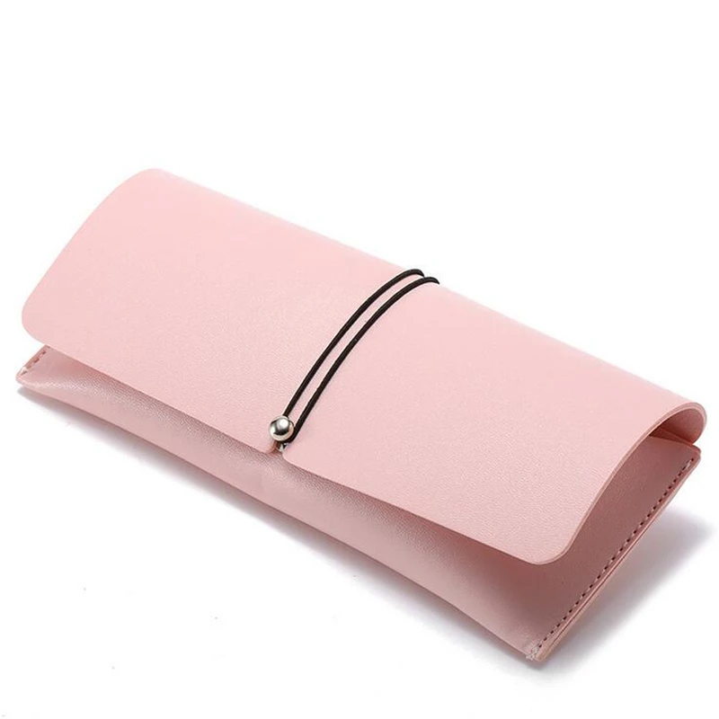 Fashion PU Leather Cover Sunglasses Case For Women Men Glasses Portable Drawstring Soft Glasses Pouch Bag Accessories