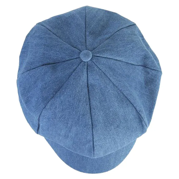 

Fashion Mesh Baseball Cap Unisex Lovely Adjustable Fashion Women Beret Hat Art Joker Jean Newsboy Pure Color Octagonal CapY424