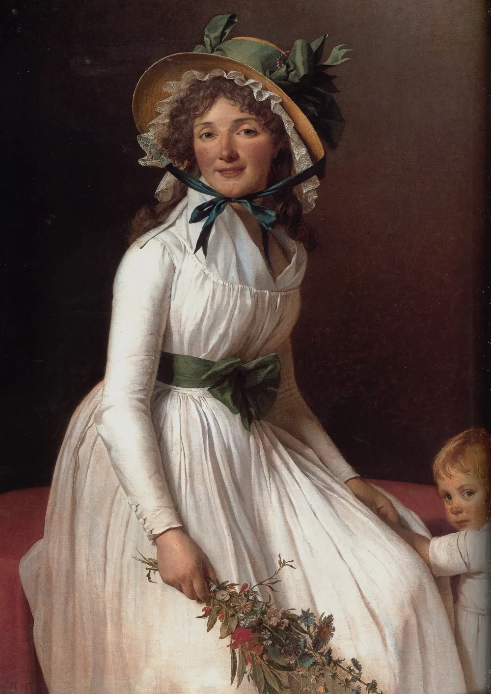 

Oil Painting Reproduction on Linen Canvas,e-pierre-seriziat-nee-emilie-pecoul-with-her-son-emile-1795 by jacques-louis David