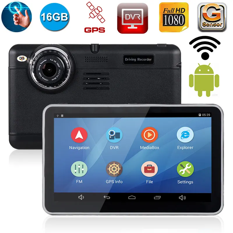 Xgody Navigator 7 Inch Android Car Gps 512+16gb Rear