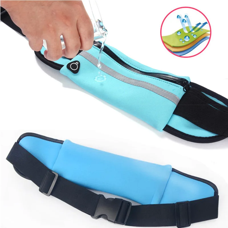 Waterproof Running Waist Bag Canvas Sports Jogging Portable Outdoor Phone Holder Belt Bag Women Men Fitness Sport Accessories