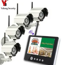 Yobangsecurity Беспроводной 4ch видеонаблюдения DVR Камера Системы Скрытого видеонаблюдения 4 цифровой Камера s с " TFT ЖК-дисплей DVR Baby Monitor