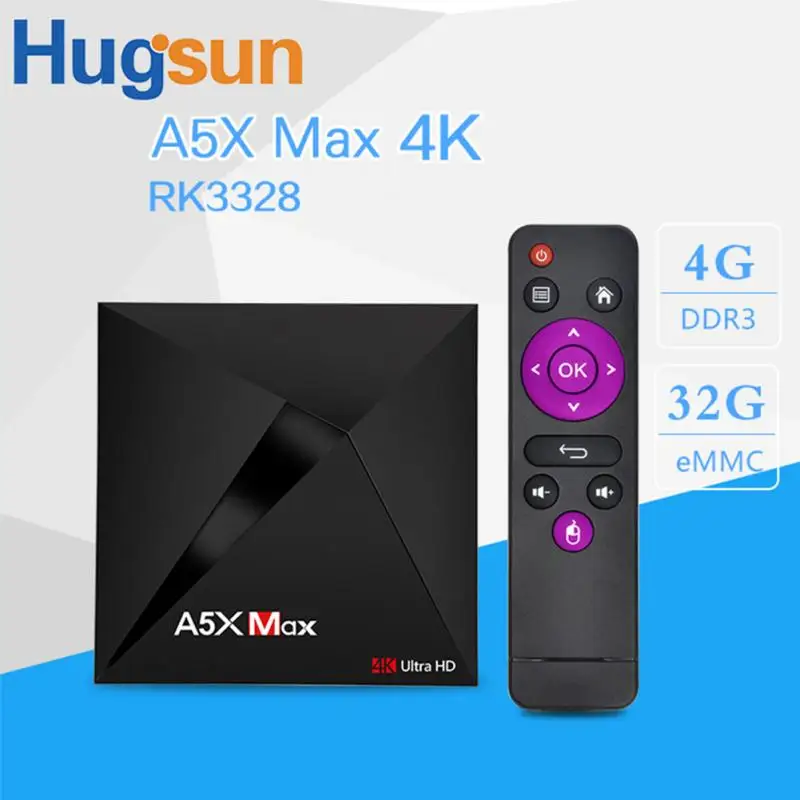 

A5X Max EU/UK/US Plug HD Video Output 4K 32GB Wireless Set Top Box TV Satellite Receiver Bluetooth Media Player Box