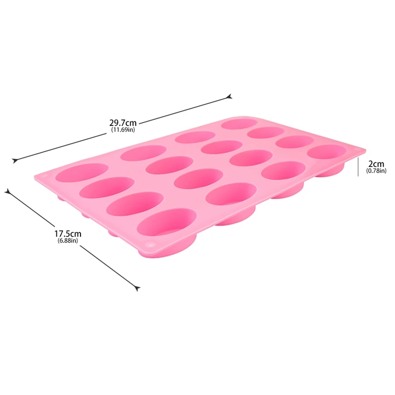 16 отверстий овальное мыло силиконовая форма для выпечки Оловянная кастрюля шоколадный торт Маффин Плесень лоток 3D ручной работы Изготовление DIY Инструменты для выпечки