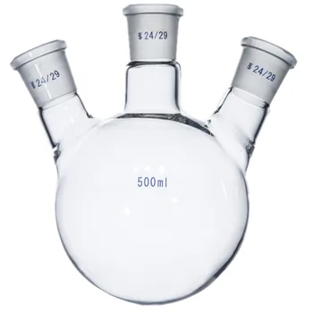 

500ml,3-necks,24/29,Round Bottom Glass Flask,Lab Boiling Bottle,Three necks