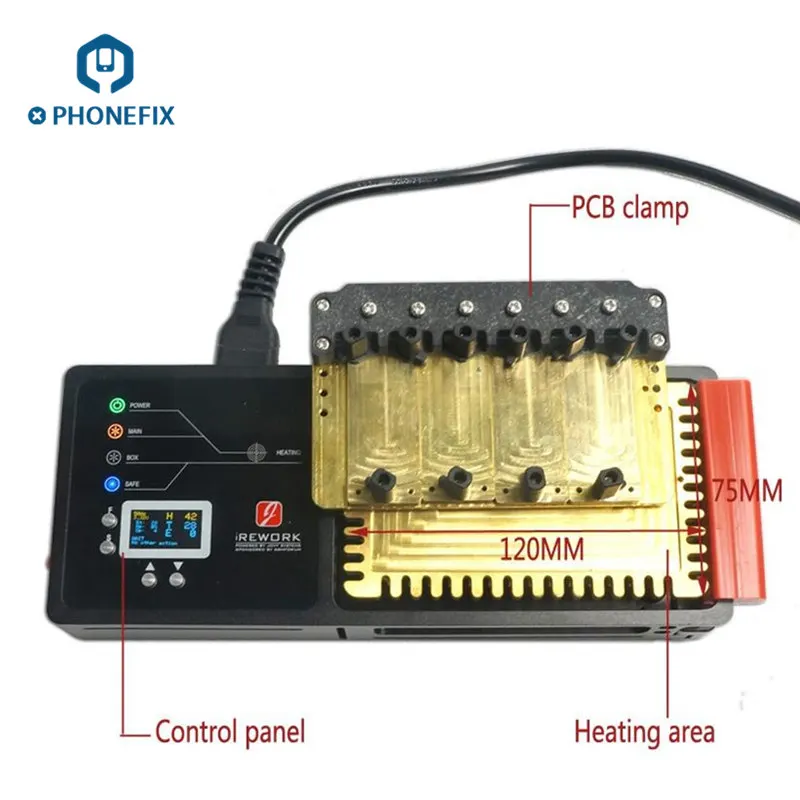 

PHONEFIX 220V Intelligent MFC IREWORK Station For iPhone PCB Motherboard Rework Heating Platform for Samsung SMD Solder Station