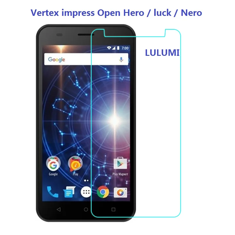 Закаленное стекло Vertex Impress Luck для impress Open Hero Nero защита экрана защитная стеклянная