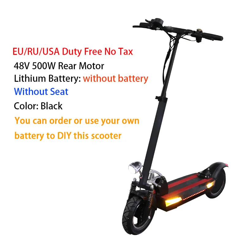 48V500W Electric Scooter 100KM 10'' 26A Battery Patinete Electrico Adulto Foldable Kick e scooter Electric Skateboard Hoverboard - Цвет: 500wNobattery b