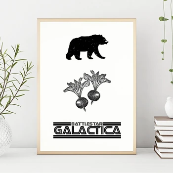 

The Office TV Show Poster Bears Beets Battlestar Galactica Prints , Dwight Schrute Office Art Canvas Painting Decor Him Gift