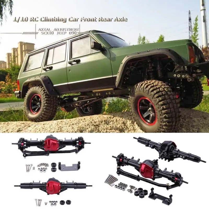 

1/10 RC Climbing Car Black Front Rear Axle for AXIAL SCX10 RC4WD D90