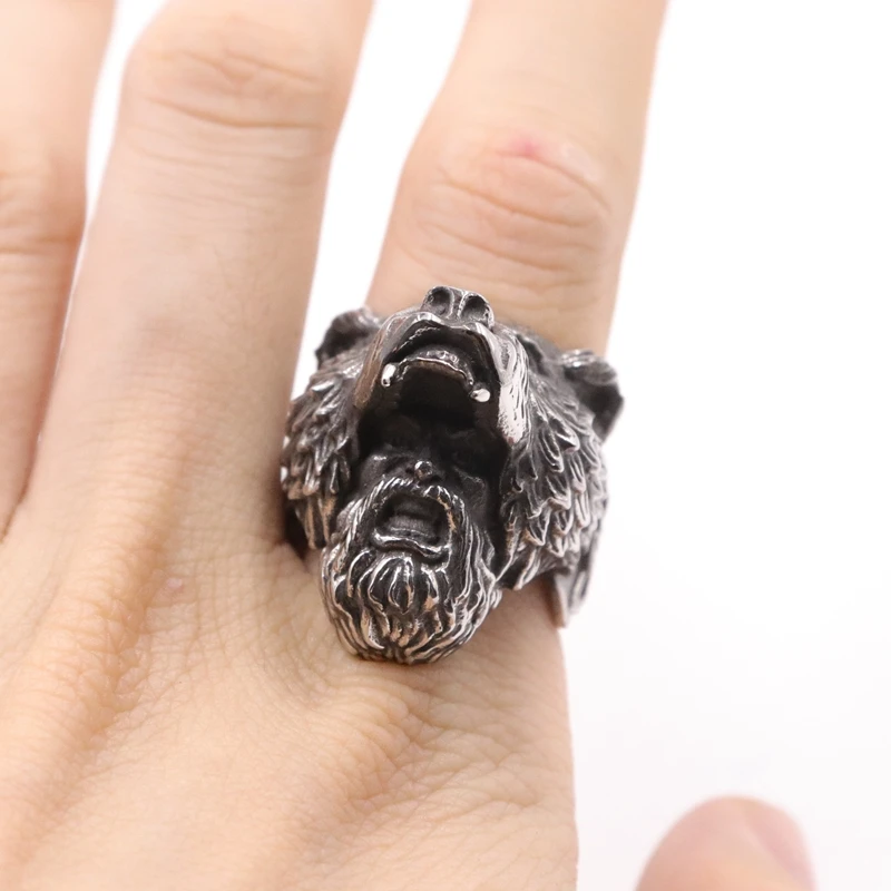 antsilver werewolf ring for men  (4)