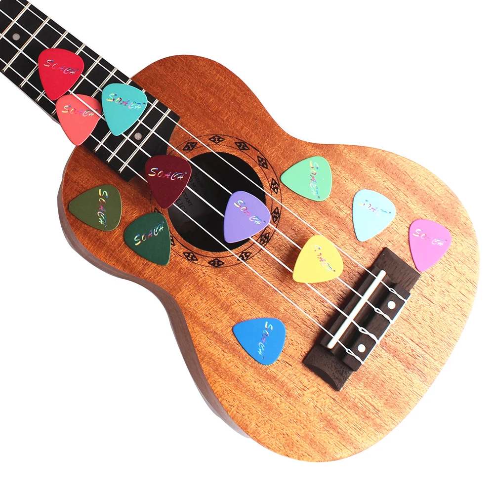 SOACH 10pcs 3 kinds of thickness new brand guitar picks bass Pure color pictures quality print Guitar accessories