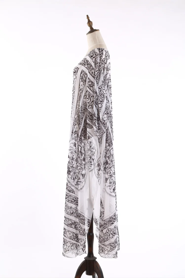 Women's Print Turkish Kaftans Chiffon Caftan Loungewear