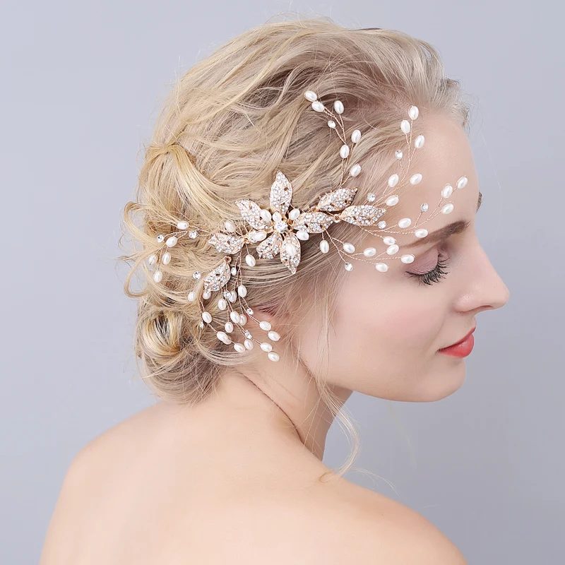 Handmade Bridal Hair Comb Women Wedding Flowers Combs Accessories For