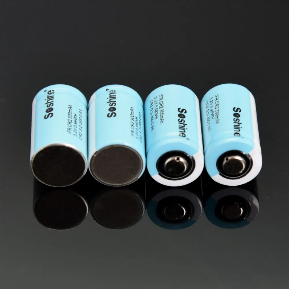 4 шт. Soshine IFR CR2 аккумуляторная батарея LiFePo4 15266 (IFR CR2) 3 2 V 300mAh Батарея с батарейным