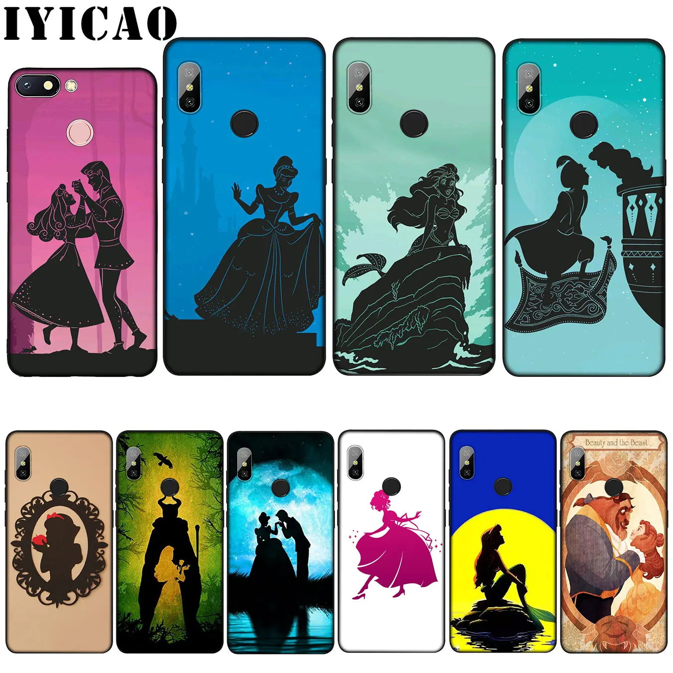 IYICAO Fairy tale prince and princess Soft Silicone Case for Xiaomi Mi 9 8 A2 Lite A1 6 pocophone f1 MAX 3 mi9 mi8 mia2 |