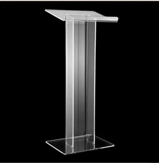 Floor Standing Acrylic Church Lectern Clear Acrylic Church Pulpit