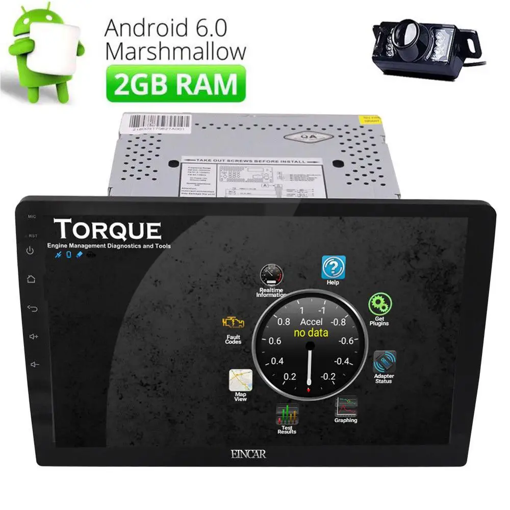 Cheap 4 CORE Android 6.0 10.1" Car Radio Detachable Stereo GPS Wifi 4G BT OBD2 2GB RAM 2