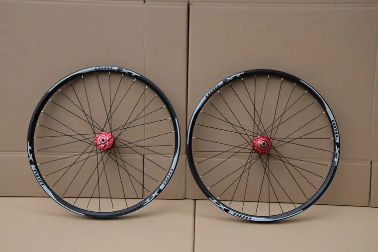 Cheap JK XT 24" inch MTB mountain bike bicycle 32 holes Disc brake 4 sealed bearing wheels double rim wheelset rim 30