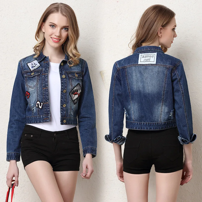 shorts and jean jacket