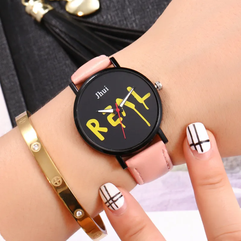 

Top Women's Watch Japan Quartz Hours Auto Date Fine Fashion Woman Clock Real Leather Strap Girl's Retro Birthday Gift Box &Ff