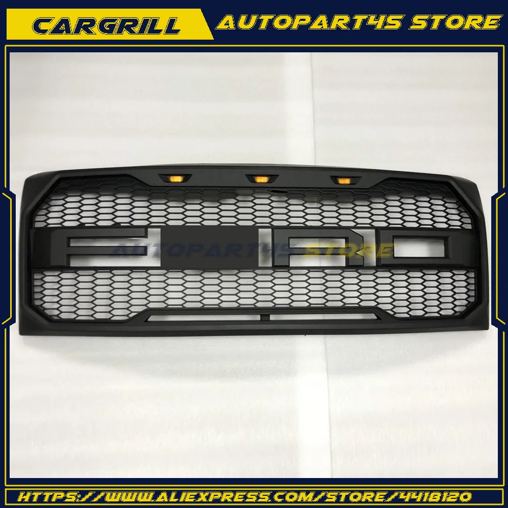 

For Ford F-150 2015 2016 2017 Raptor Conversion FORD Letter BLACK Grille