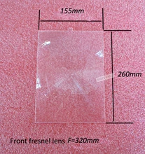 2 unids/lote 2016 prefessional fresnel lente de proyección DIY 10.6 pulgadas proyector de distancia focal 320mm dimensión 260*155mm diy lente