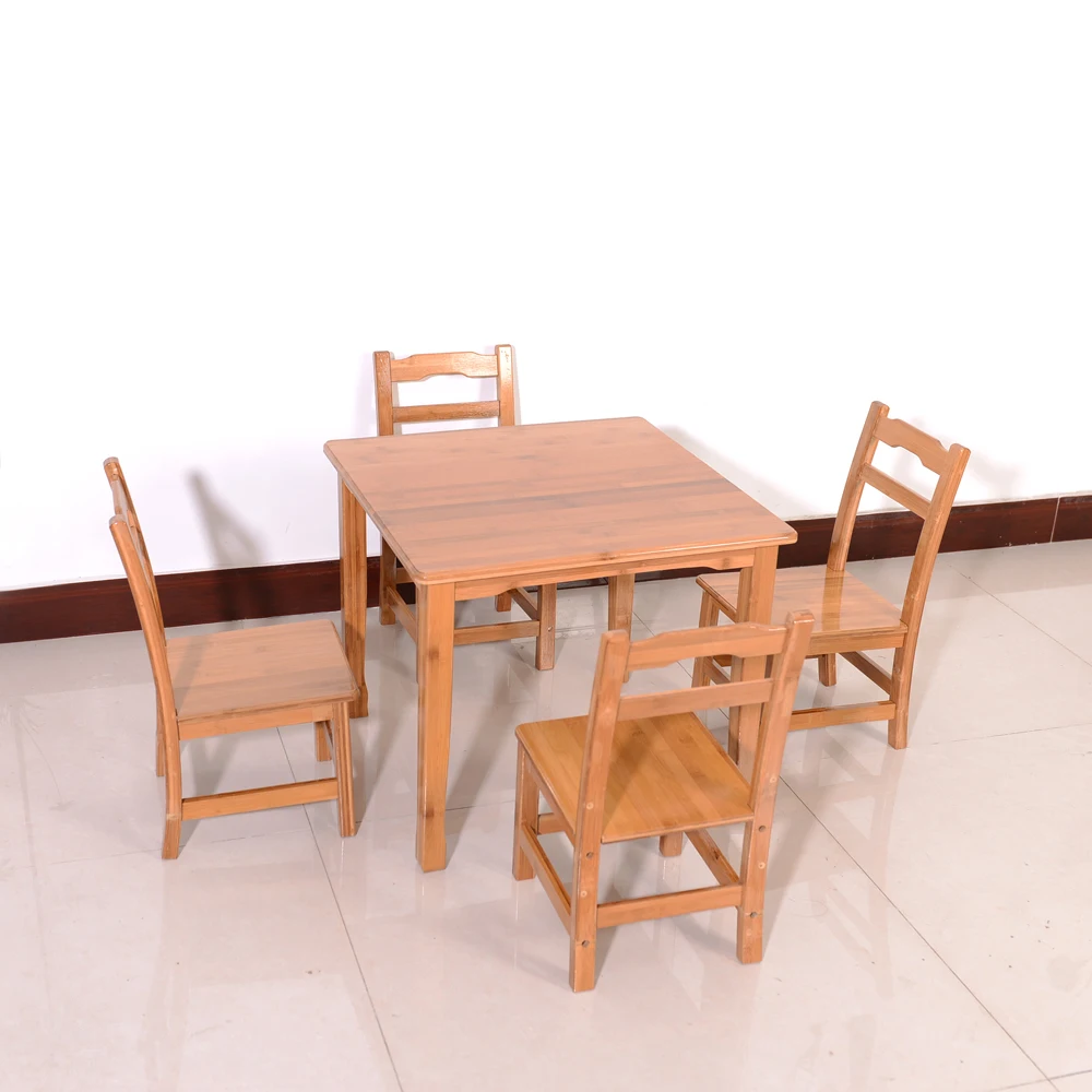 60x60x52cm Bamboo Simple Children Table Sandal Wood Color 60x60x52cm Bamboo Simple Children Table Sandal Wood Color