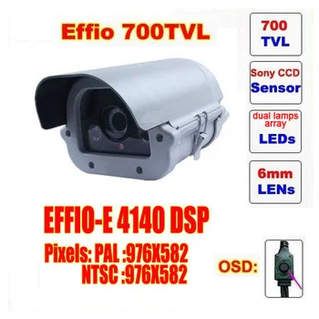 

Free shipping video camera ccd sony effio dual lamps array led infrared camera osd menu waterproof ir 50m c60h