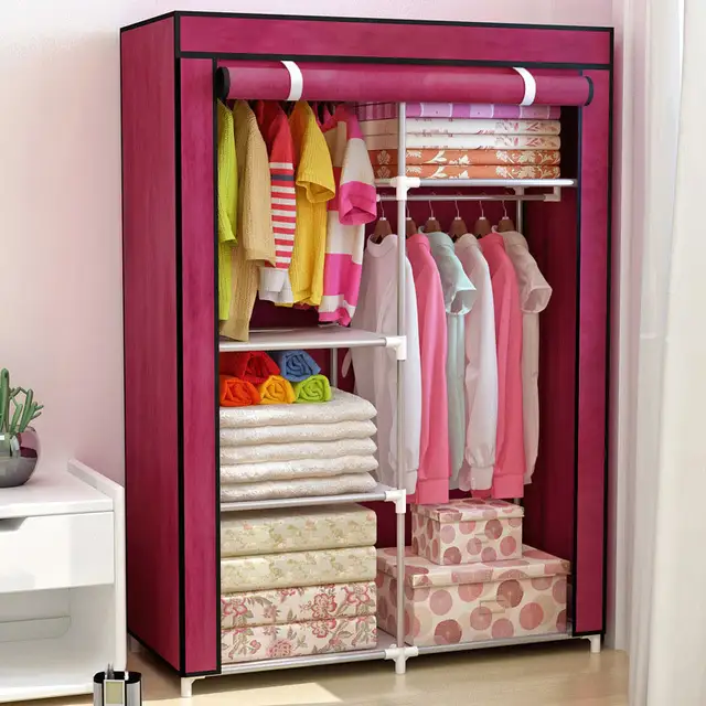 Detachable Clothes Wardrobe Simple Moisture Dust Proof Bedroom