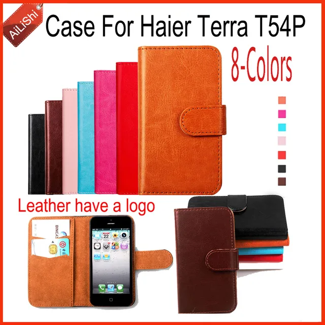Cheap AiLiShi New Arrive PU Leather Case Book Style Flip For Haier Terra T54P Case Wallet Protective Cover Skin 8-Colors In Stock