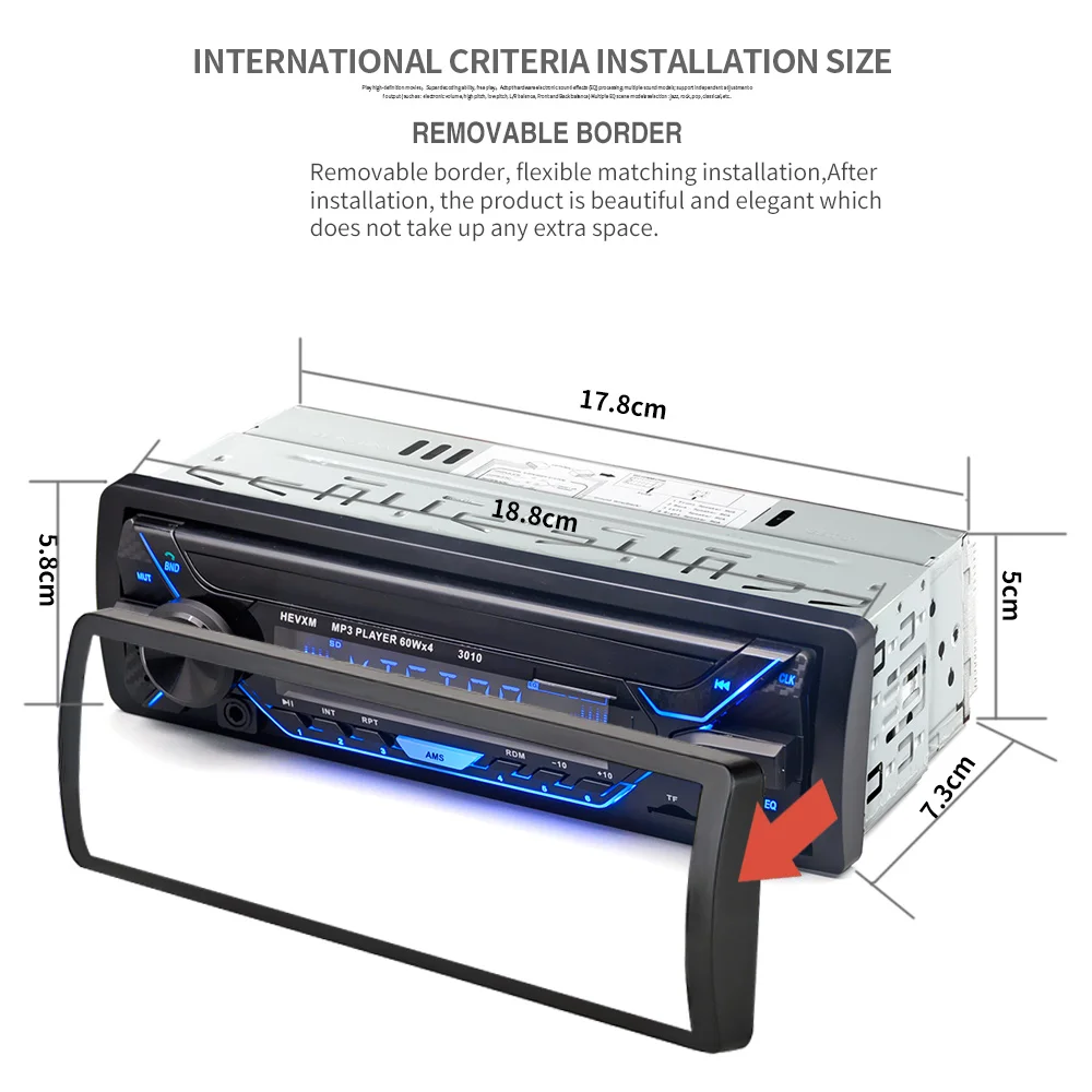 LaBo автомобиля Радио стерео проигрыватель Bluetooth телефона AUX-IN MP3 FM/USB/1 Din/пульт дистанционного управления 12 В Прокат Авто Аудио распродажа