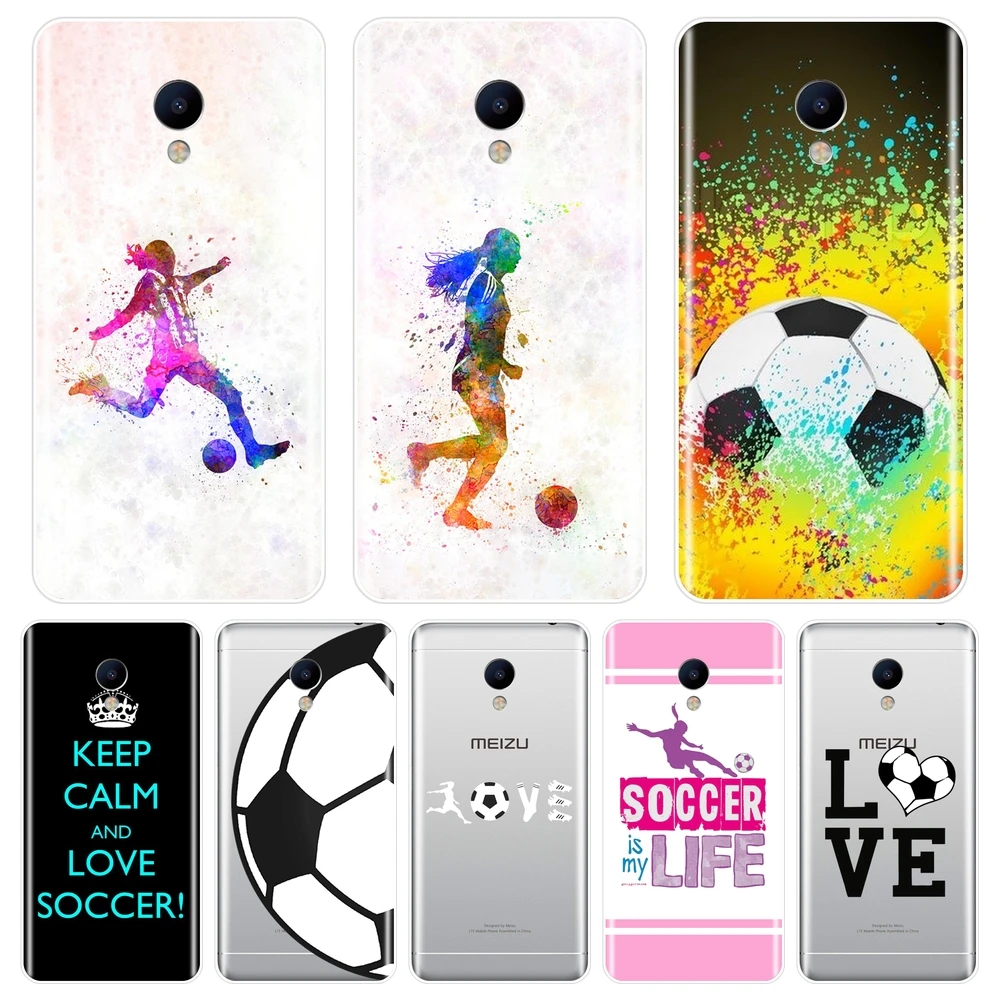 

Football Soccer Love Back Cover For Meizu M6 M6S M6T M5 M5C M5S M3 M3S M2 Soft Silicone Phone Case For Meizu M2 M3 M5 M6 Note
