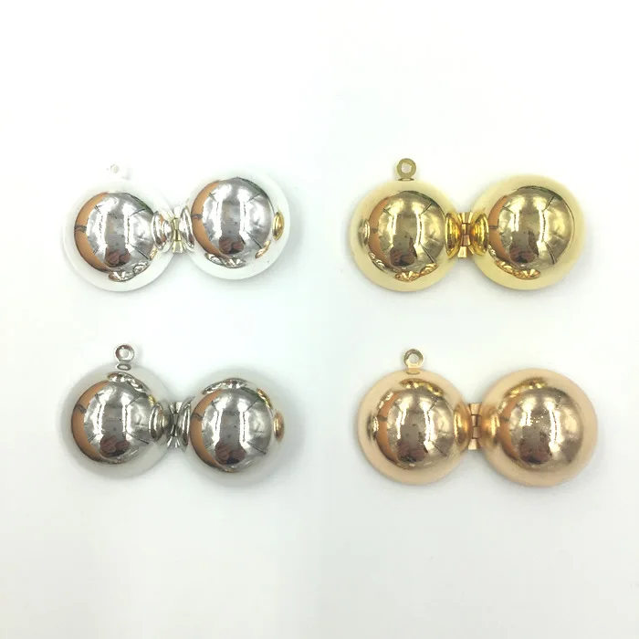 

18mm Round Ball Photo Locket Pendant Charms Frame Locket DIY Making Multi-color Plated Brass