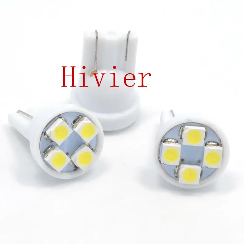 New White 10x T10 4smd 4 smd 4 Led 3528 1210 External Lights Wedge Tail Car Light Bulbs 4led 194 168 501 W5w DC 12v Wholesale