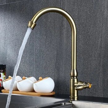 

A1 European retro classic rustic style bronze painted kitchen faucet basin single cold faucet lo4117