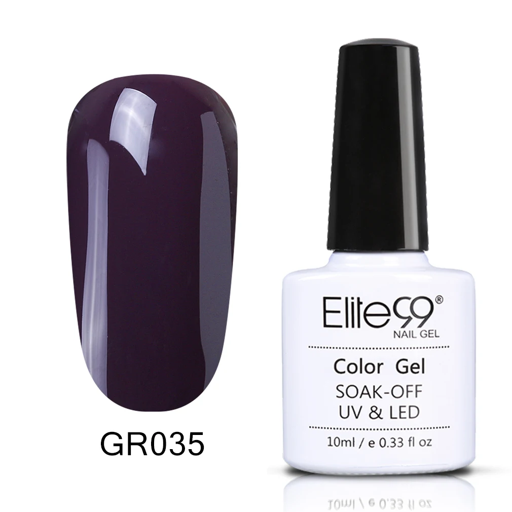 GR035-10ML Elite99 10 мл чистый цвет Лак Полупостоянный гель-эмаль для ногтей УФ-гель для ногтей маникюрный лак краска - Цвет: GR035-10ML