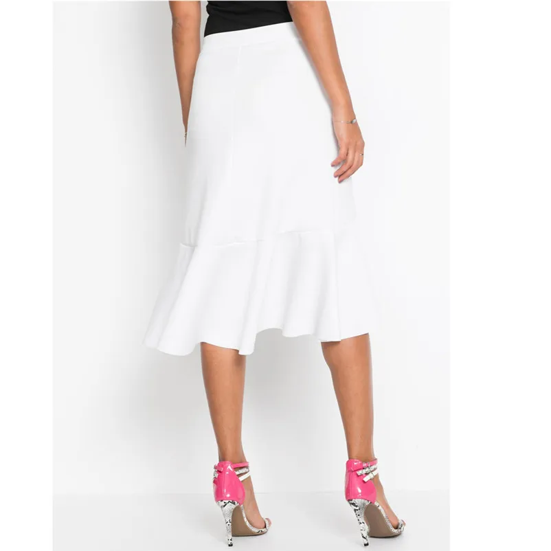 HOT sell Fashion 2018 Summer style skirts womens Irregular Lotus Leaf Skirt Ladies Casual Knee Length skirt Femme Saia Y05#N (6)