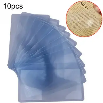 

10Pcs Credit Card 3X Magnifier Wallet Pocket Plastic Magnifying Fresnel LEN Read