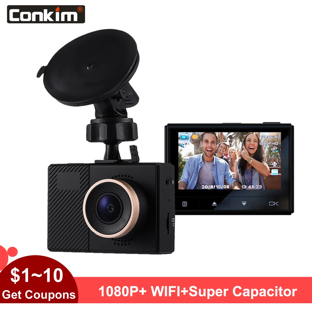 Conkim новый видеорегистратор мини G70 + Автомобильная камера wifi видео рекордер 2 45