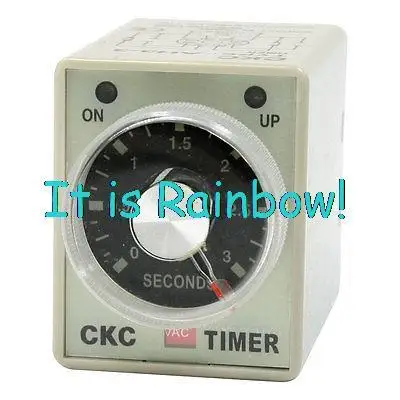 

Free Shipping AH3-3 AC 220V 8P DPDT 0-3 Second 3S Power on Delay Timer Time Relay
