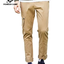 Пионерский лагерь мужские брюки-карго Брюки брендовая одежда новое поступление прямые повседневные брюки мальчиков наивысшего качества темно-серый хаки AXX705115