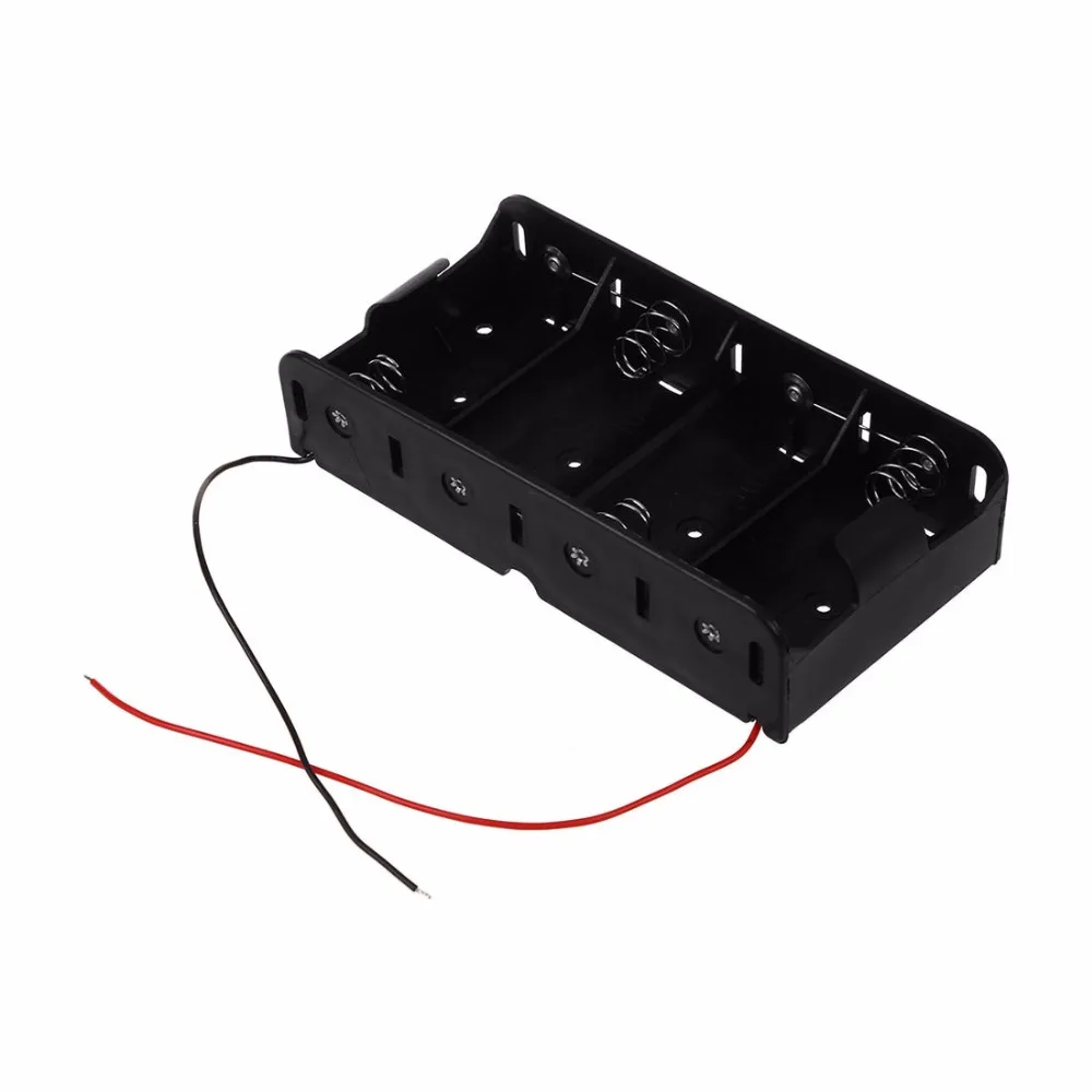 Пружинный зажим черный 4x1 5 V D держатель батареи Чехол для хранения сотовый ящик с