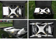 DJI phantom 4 estándar Alta calidad caja de aluminio de protección para 3 DJI Phantom Quadcopter RC Helicóptero FPV Aérea carro caso