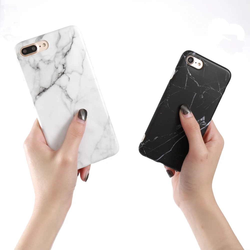 Luxury Marble Pattern i 7 Phone Cover Case For iPhone 7 Plus Soft TPU Back Cover For iPhone7 Plus Black Phone Accessories Coque (2)