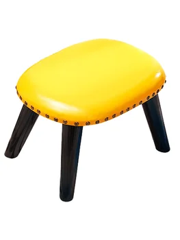 

Fashion creative small bench home solid wood adult leather stool children change shoes stool