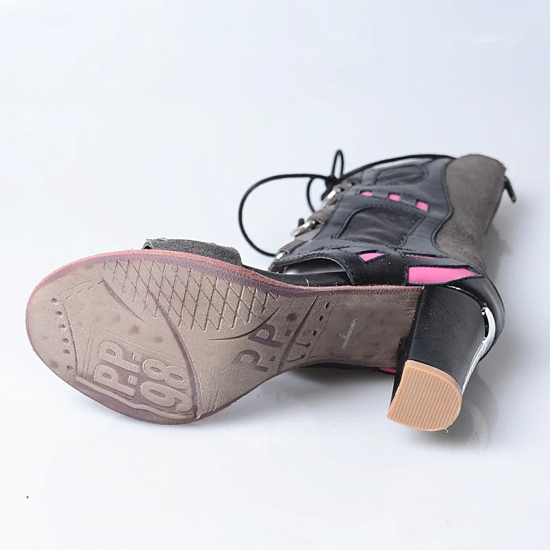Mabaiwan Модные женские повседневные ботинки летние сандалии ботильоны натуральная кожа открытый носок женская обувь Гладиатор Дышащие