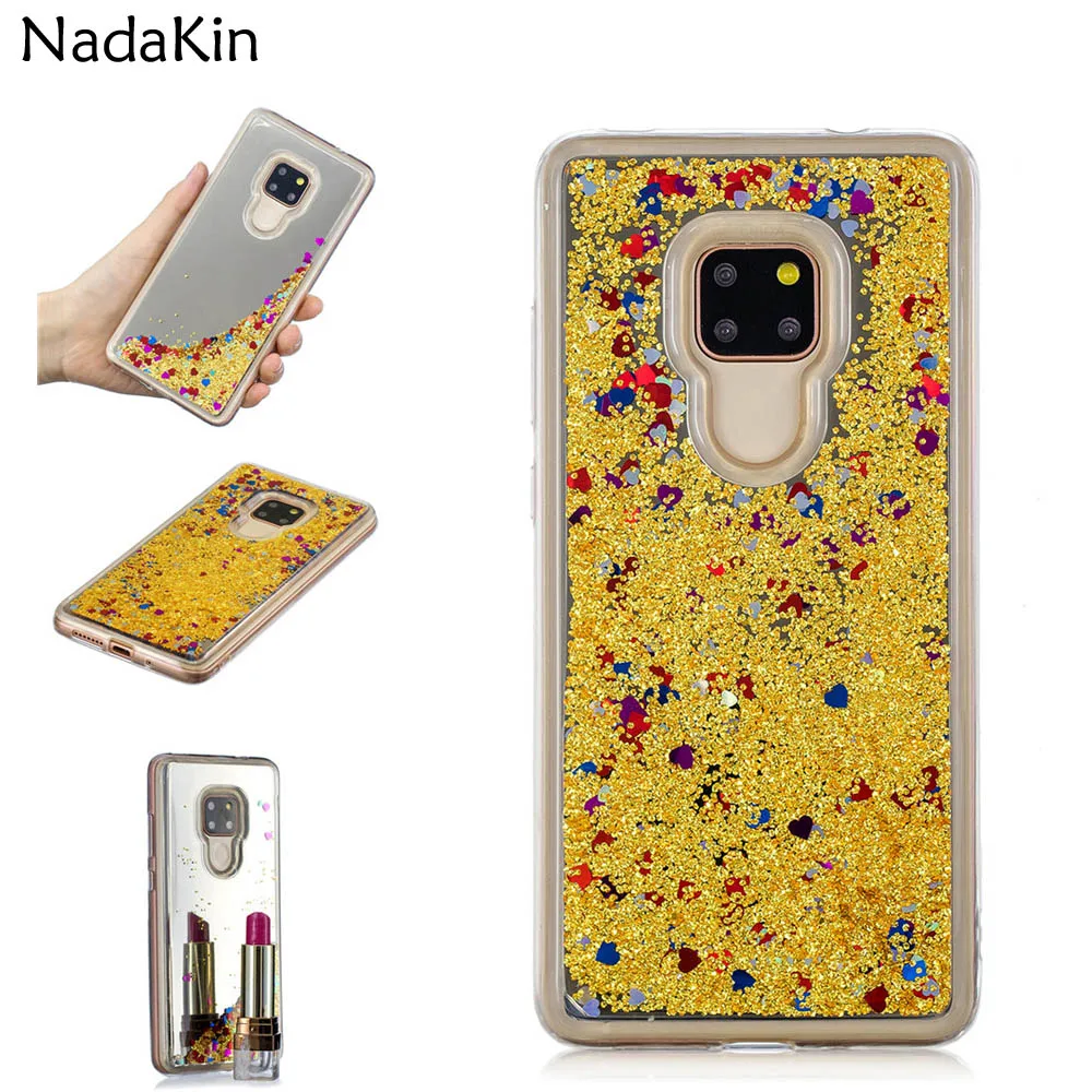 

Back Mirror Quicksand Fitted Phone Case Shell for Huawei Mate 20 Lite Pro Glossy Liquid Sand Luxury Cover